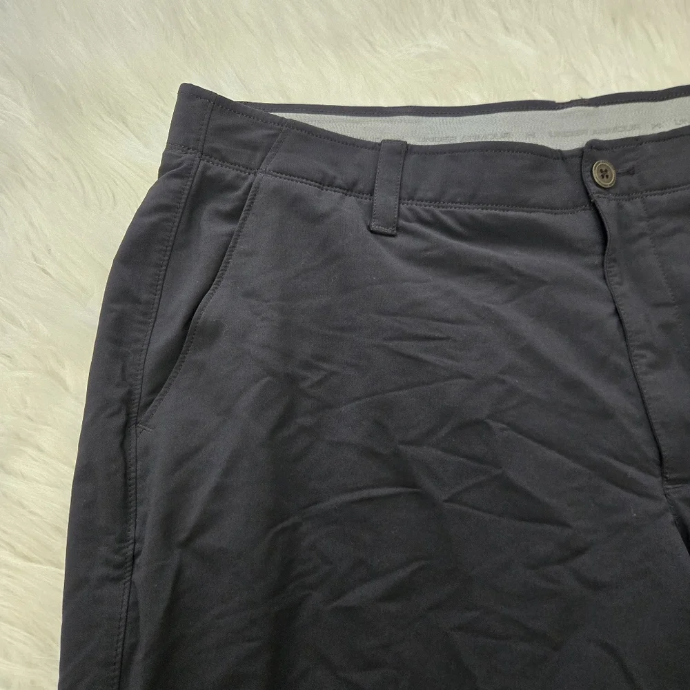 UNDER ARMOUR Golf Pants‎ Mens 42x32 Match Play Black Stretch Comfort Waistband